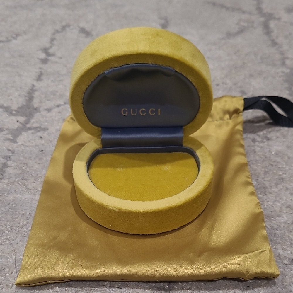 Gucci Mustard Velvet Jewelry Case